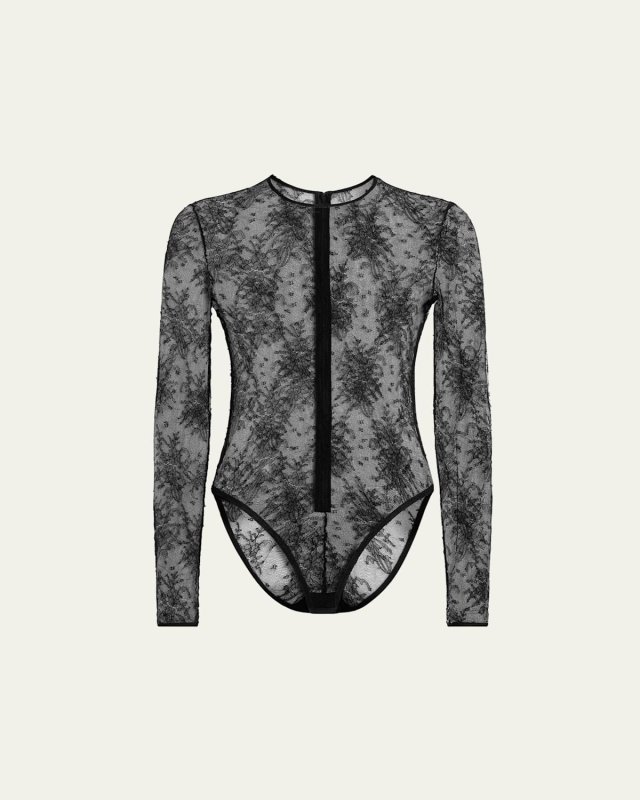 Chantilly Lace Long-Sleeve Bodysuit